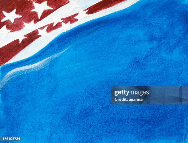 ilustrações de stock, clip art, desenhos animados e ícones de abstrato bandeira americana pintada - american flag art