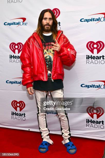 Jared Leto attends iHeartRadio Q102's Jingle Ball 2023 at Wells Fargo Center on December 12, 2023 in Philadelphia, Pennsylvania.