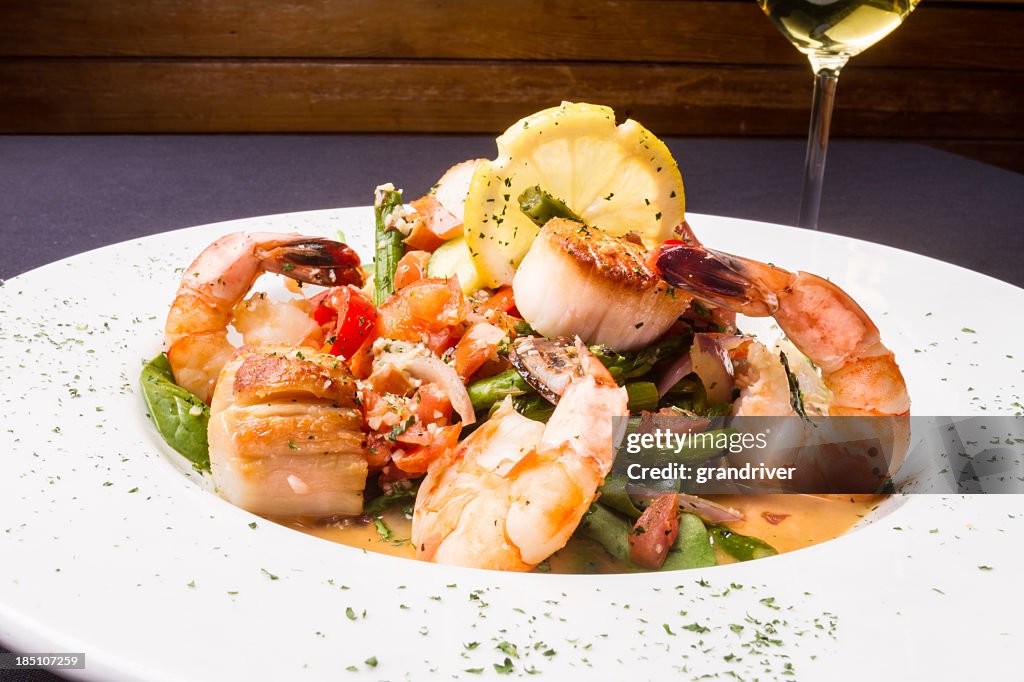 Seafood Scampi and White Wine