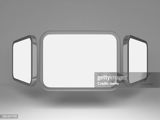 3 d blanco póster de fotos - computer screen fotografías e imágenes de stock