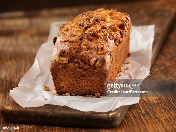fresh baked banana bread - banana loaf stock pictures, royalty-free photos & images