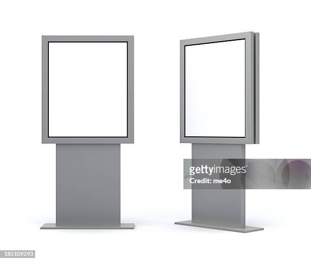 3d trade advertising digital poster - museum display case stock pictures, royalty-free photos & images