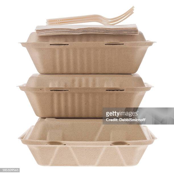 containers to go - food to go stockfoto's en -beelden