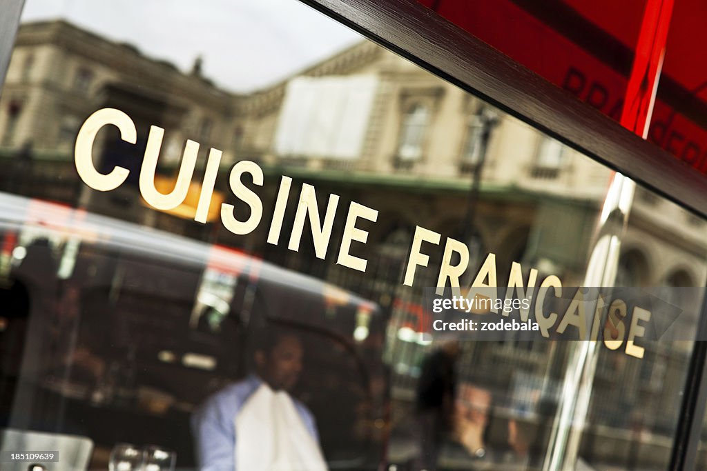 Típica Cafè francesa em Paris, Franch alimentos