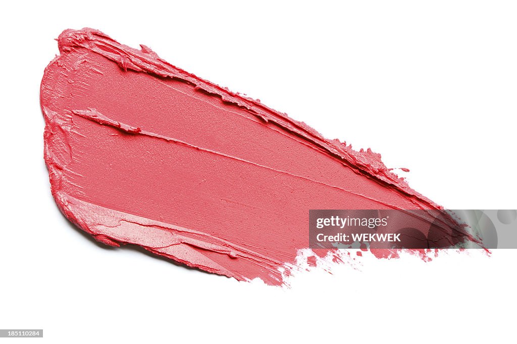 Red lipstick smears