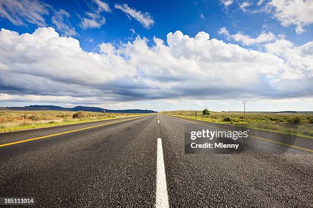 lonely highway through south africa landscape - middle stock pictures, royalty-free photos & images