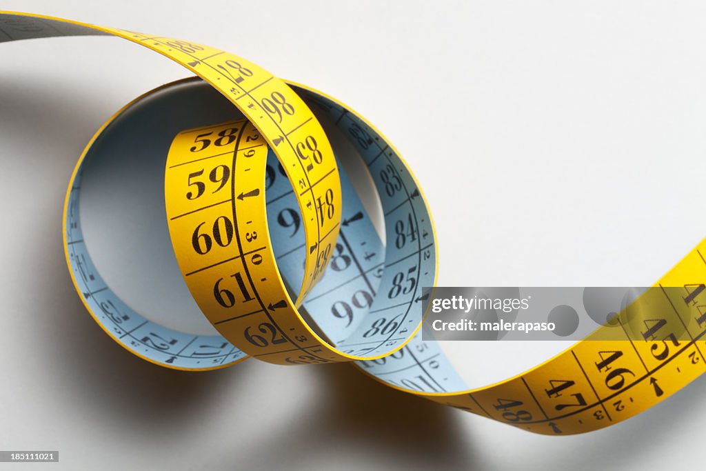 Unrolled and twisted tape measure