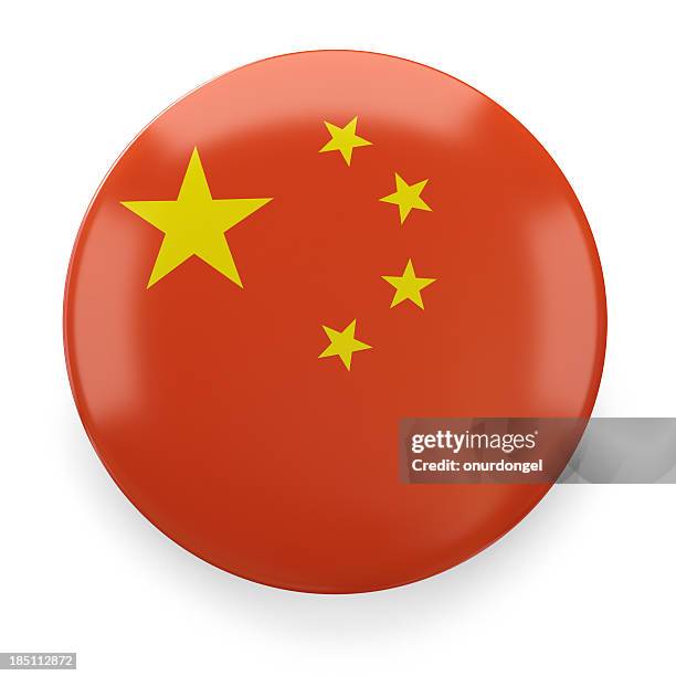 badge - chinese - chinese vlag stockfoto's en -beelden