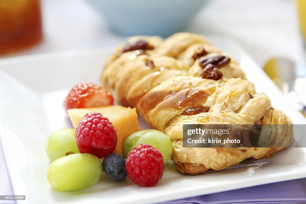 Breakfast with pastry