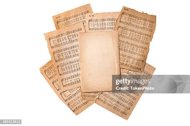 sheet music - bladmuziek stockfoto's en -beelden