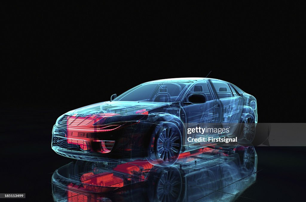 Car parts X-ray style
