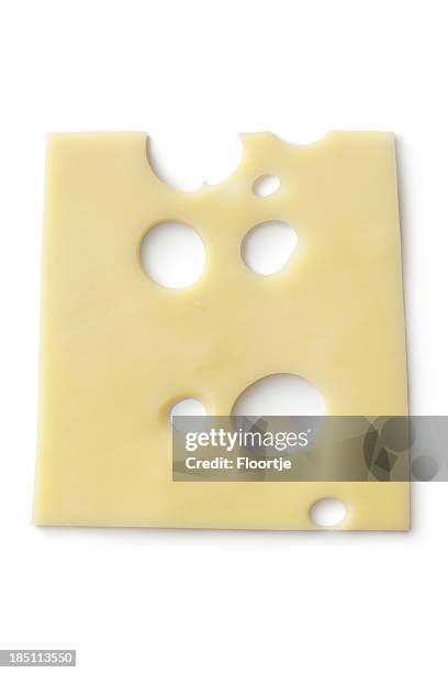 cheese: gouda - slice stockfoto's en -beelden