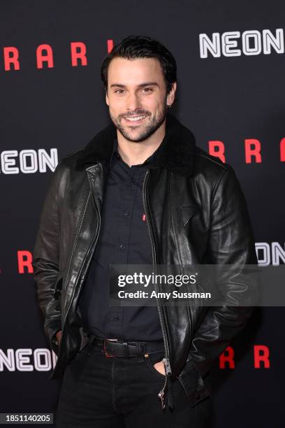 Jack Falahee attends the Premiere for Neon's "Ferrari" at Directors Guild Of America on December 12, 2023 in Los Angeles, California.