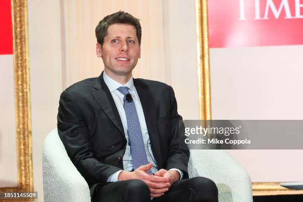 Sam Altman speaks onstage during A Year In TIME at The Plaza Hotel on December 12, 2023 in New York City.