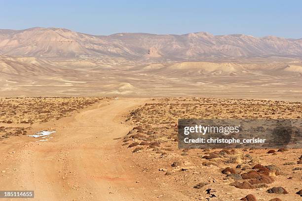 dirt road nel deserto, afghanistan - afghanistan foto e immagini stock