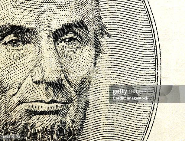 abraham lincoln - us currency stock pictures, royalty-free photos & images