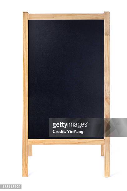 blank restaurant menu blackboard sign easel frame with copy space - blackboard stock pictures, royalty-free photos & images