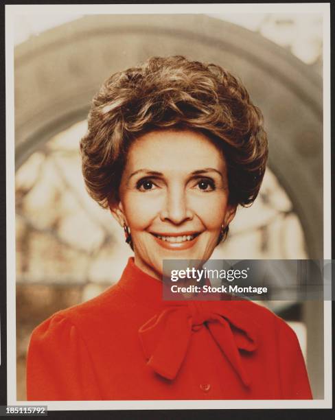 Portrait of American First Lady of The United States Nancy Reagan , 1981.