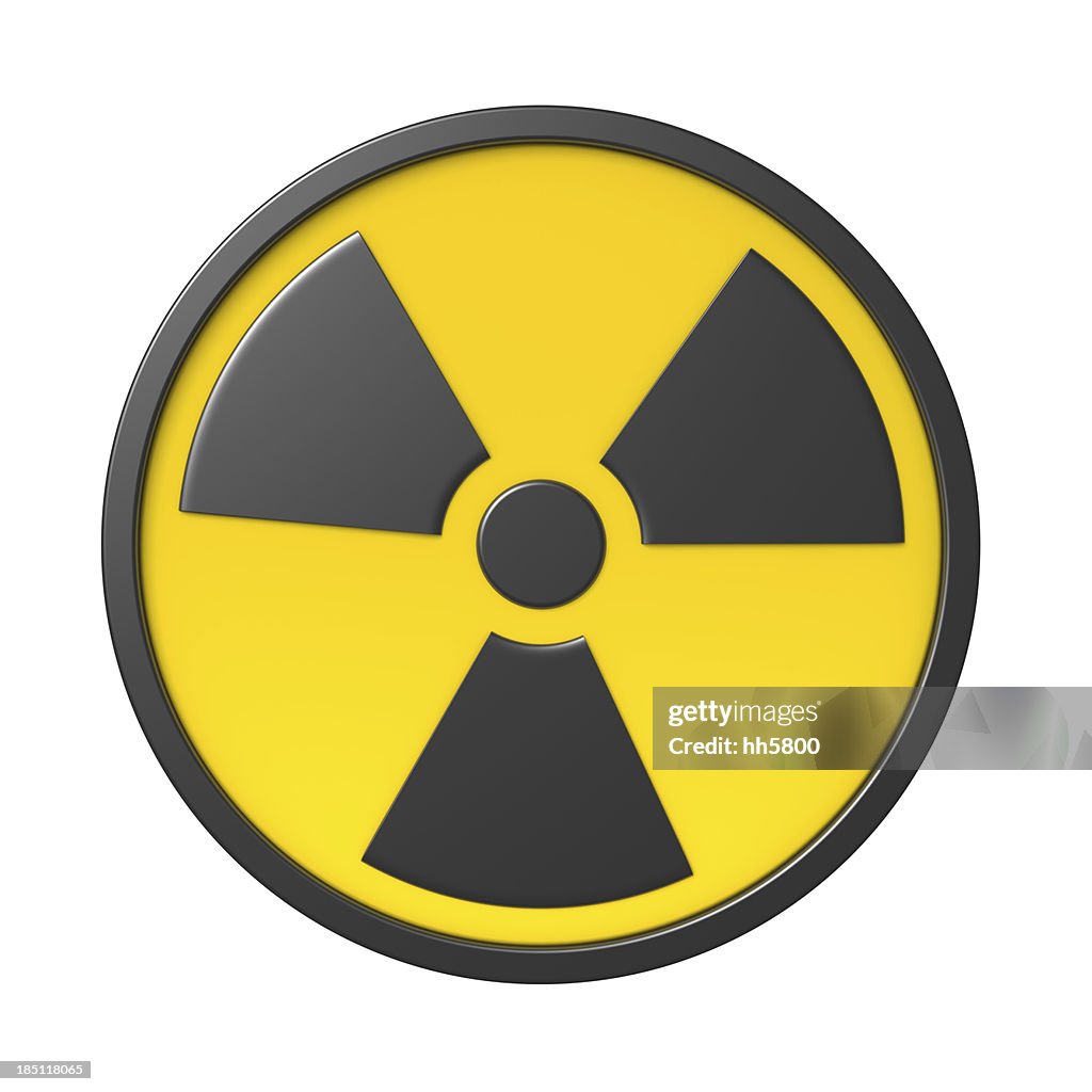 3D Radiation Sign