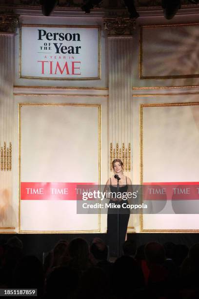 Claire Vlases speaks during A Year In TIME at The Plaza Hotel on December 12, 2023 in New York City.