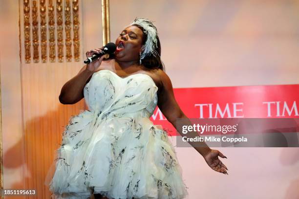 Alex Newell performs during A Year In TIME at The Plaza Hotel on December 12, 2023 in New York City.