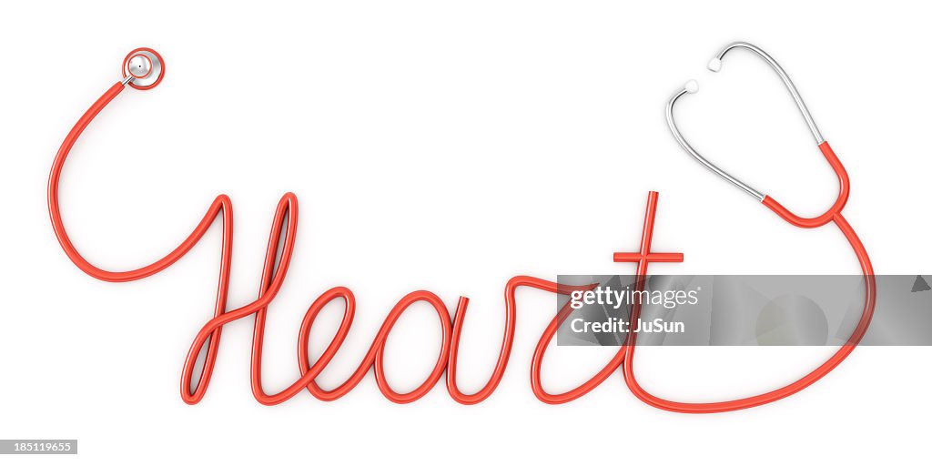 Stethoscope with text Heart