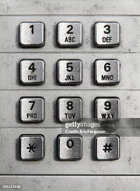 payphone steel keypad - pay phone stock pictures, royalty-free photos & images