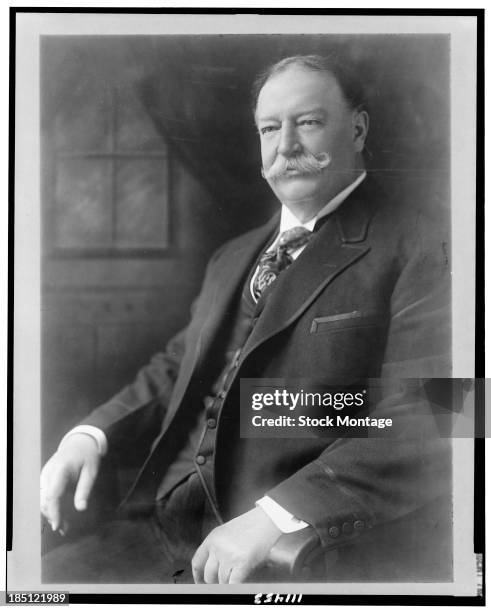 Portrait of American politician and jurist, former US President William Howard Taft , 1915.