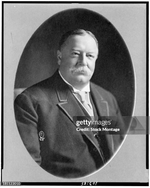 Portrait of American politician and jurist, former US President William Howard Taft , 1915.
