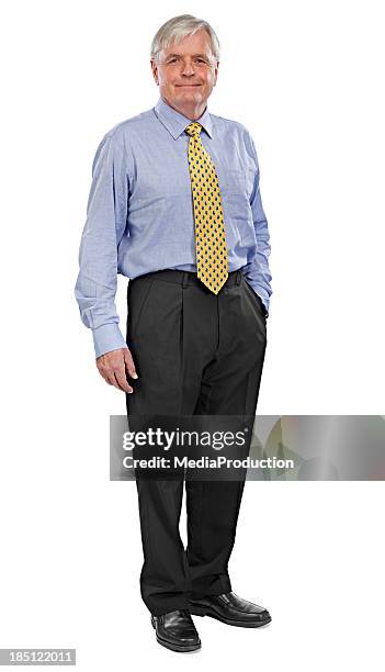 senior man - black pants stockfoto's en -beelden