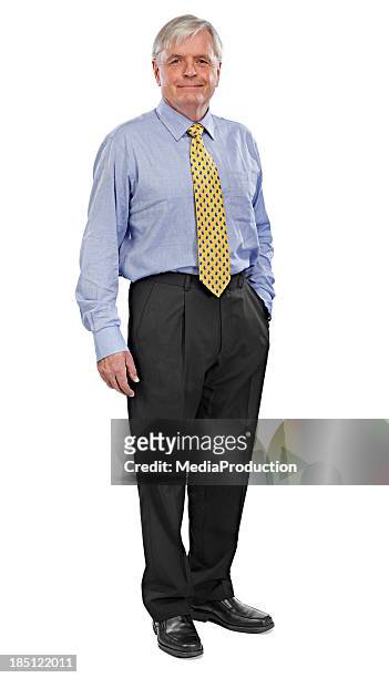 senior man - blue trousers stock pictures, royalty-free photos & images
