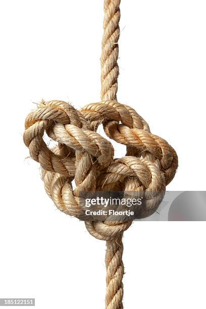 objects: rope with knot - tied knot stock pictures, royalty-free photos & images