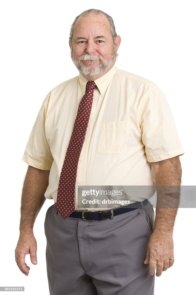 Senior Man In Shirt And Tie