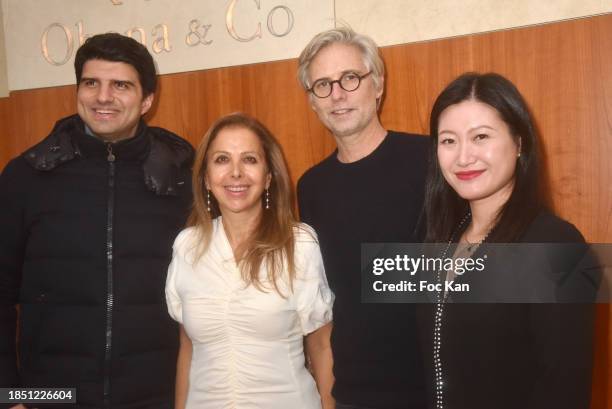 Karim Abbas Aurra, Karine Ohana ,Thomas Buisson and Enguyqn Jiqo attend the “What Does Beauty Brings To Humanity” Elizabeth Azoulay’s press...