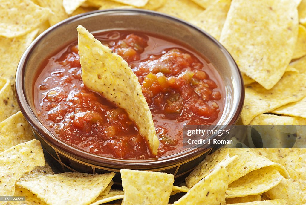 Chips and a Bowl of Salsa