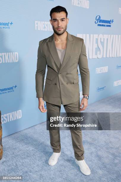 Sam Asghari attends the "Finestkind" Los Angeles Premiere on December 12, 2023 in West Hollywood, California.