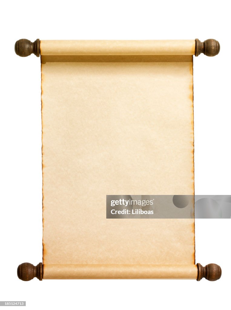 Blank Scroll Isolated on white.