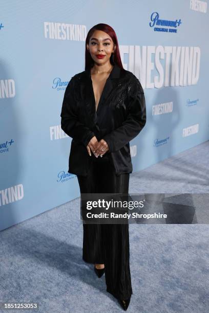 Paigion attends the "Finestkind" Los Angeles Premiere on December 12, 2023 in West Hollywood, California.