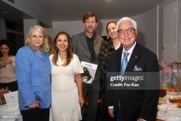 Joëlle Garriaud-Maylam, Karine Ohana, Dominique Busso, Karine Weir and Paul Ohana attend the “What Does Beauty Brings To Humanity” Elizabeth...