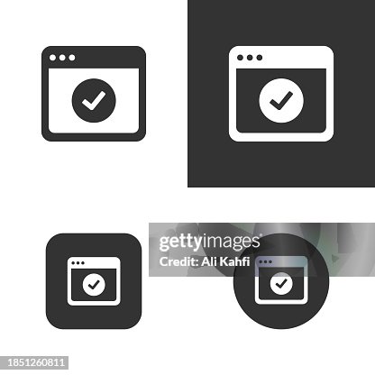 Web secure and checkmark. Solid icon that can be applied anywhere, simple, pixel perfect and modern style. Web secure and checkmark. Solid icon that can be applied anywhere, simple, pixel perfect and modern style.