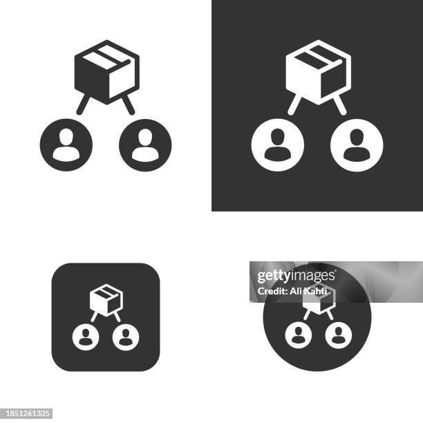 product management. solid icon that can be applied anywhere, simple, pixel perfect and modern style. - big tech stock illustrations