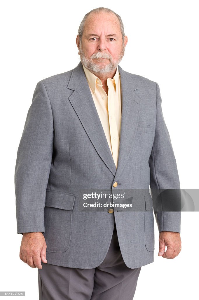 Sérieux homme Senior en costume