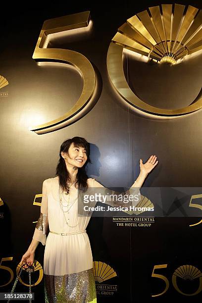 Maggie Cheung attends Mandarin Oriental Hong Kong's 50th Anniversary Gala on October 17, 2013 in Hong Kong.
