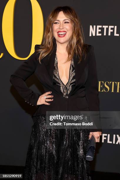 Alyssa Milano attends Netflix's "Maestro" Los Angeles photo call at Academy Museum of Motion Pictures on December 12, 2023 in Los Angeles, California.