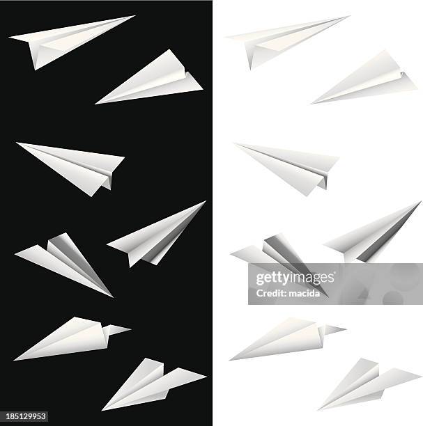 paper airplane - paper aeroplane stock illustrations