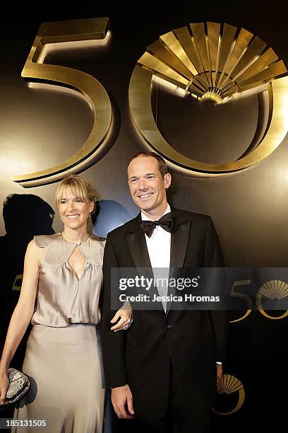 Martha and Ben Keswick attend Mandarin Oriental Hong Kong's 50th Anniversary Gala on October 17, 2013 in Hong Kong.