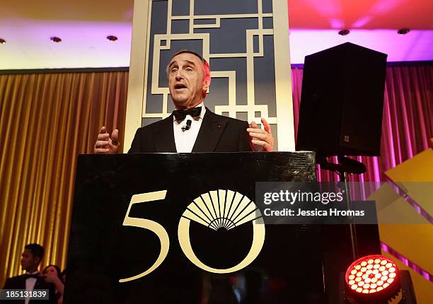 Francois Curiel, President of Christie's Asia auctions off three outstanding prizes at the Mandarin Oriental Hong Kong's 50th Anniversary Gala on...