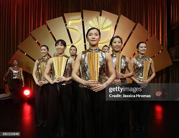 The City Contemporary Dance Company performs at the Mandarin Oriental Hong Kong 50th Anniversary Gala on October 17, 2013 in Hong Kong, Hong Kong.