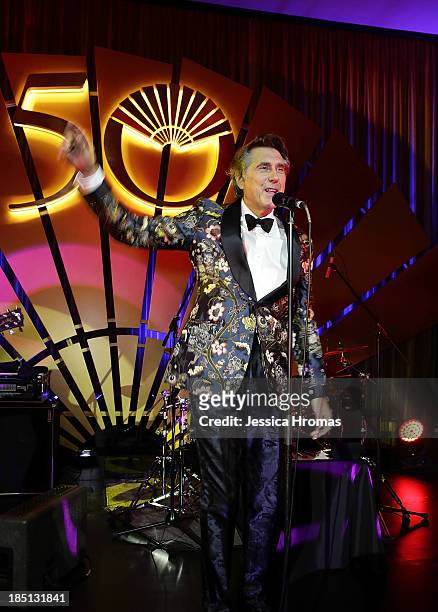 Bryan Ferry performs at the Mandarin Oriental Hong Kong's 50th Anniversary Gala on October 17, 2013 in Hong Kong.
