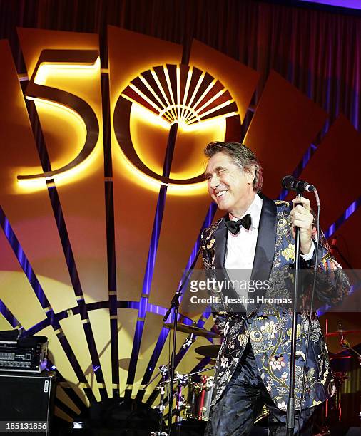 Bryan Ferry performs at the Mandarin Oriental Hong Kong's 50th Anniversary Gala on October 17, 2013 in Hong Kong.